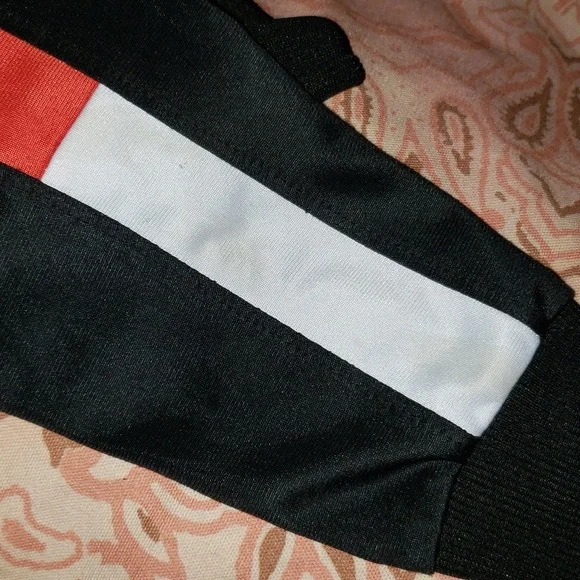 Bundle Red and Black Set Stripes Lines Athletic Sport Matching Set Track Suit Ja - Picture 12 of 16